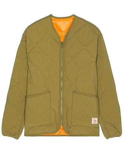 Malbon Golf Weston Quilted Reversible Liner Jacket - Green