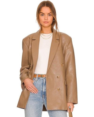 Pistola Roman Oversized Double Breasted Blazer - Brown