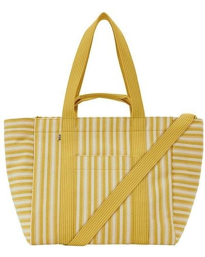 BEIS The Summer Stripe Tote - Yellow