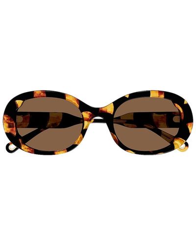 Chloé Lilli Oval Sunglasses - ブラウン