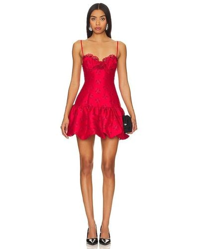 For Love & Lemons Annika Mini Dress - Red