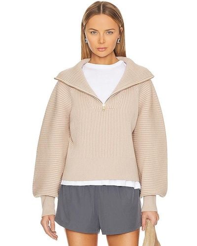 Varley Reid Half Zip Sweater - Natural