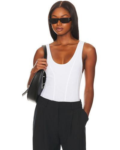 The Range Sueded Jersey Seamed Tank - ホワイト