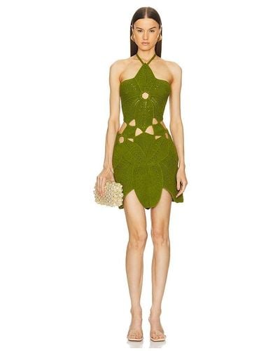 Cult Gaia Floreana Mini Dress - Green