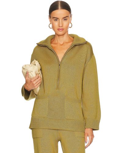 LPA Domani Oversized Half Zip Sweater - グリーン