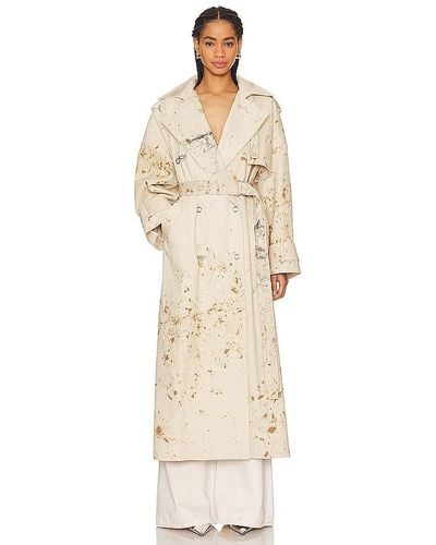 LAPOINTE Denim Trench Coat - Natural