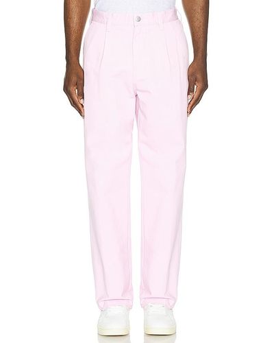 Obey Hardwork pleated pant - Rosa