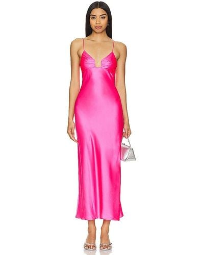 Susana Monaco Silk Midi Dress - Pink