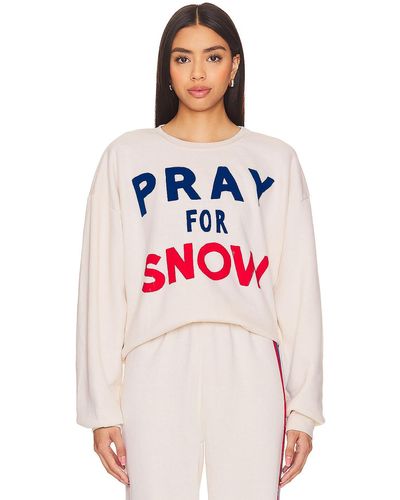 Aviator Nation Pray For Snow Crewneck Sweatshirt - ホワイト
