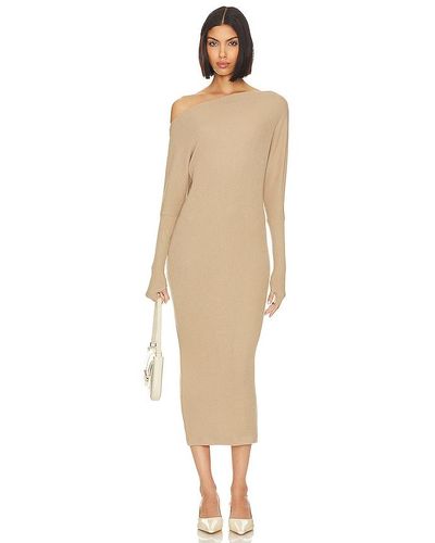 Enza Costa Knit Slouch Dress - Natural