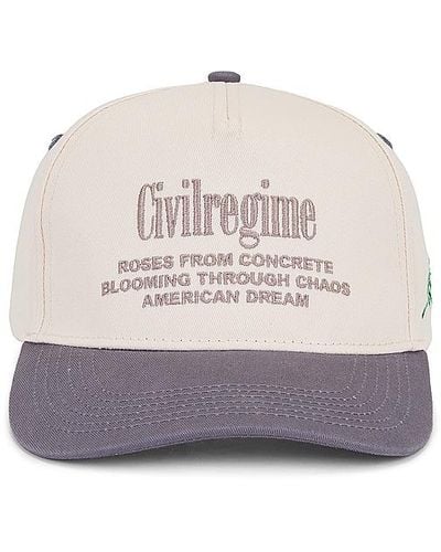 Civil Regime American Dream 5 Panel Snapback Hat - White