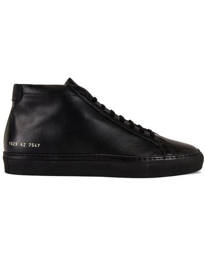 Common Projects ブラック オリジナル アキレス ミッド スニーカー