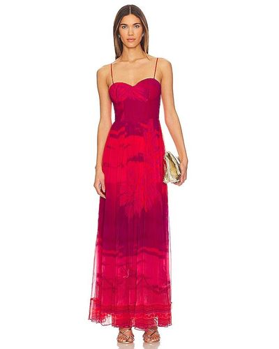 Hemant & Nandita ROBE MAXI SOMA - Rouge