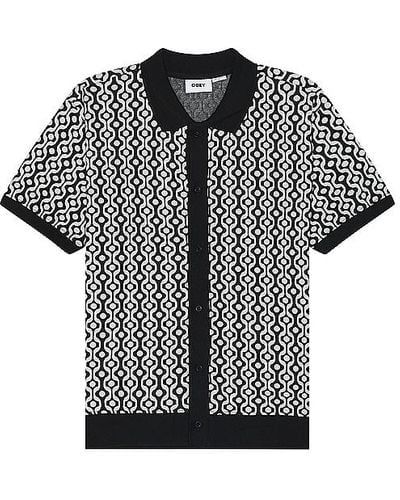 Obey Testament Button Up Polo - Black
