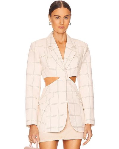 Significant Other Georgia Check Blazer - Natural