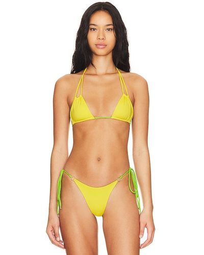 Indah Bongo Reversible Bikini Top - Yellow