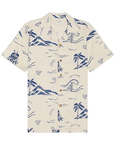 Nudie Jeans Arvid Waves Hawaii Shirt - White