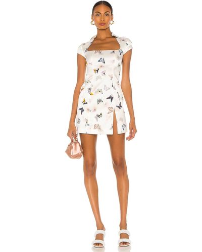 Kim Shui Butterfly Silk Mini Dress - White