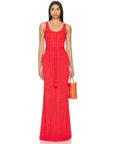 Karina Grimaldi Giulia Knit Maxi Dress - Red