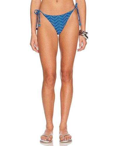 MILLY Jacquard Bikini Bottom - Blue