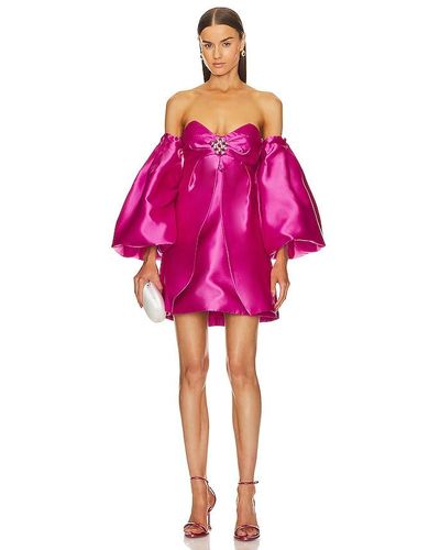 PATBO Voluminous Sleeve Mini Dress - Pink