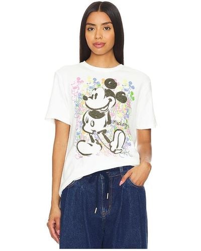 Junk Food Mickey Mouse Face Tee - White