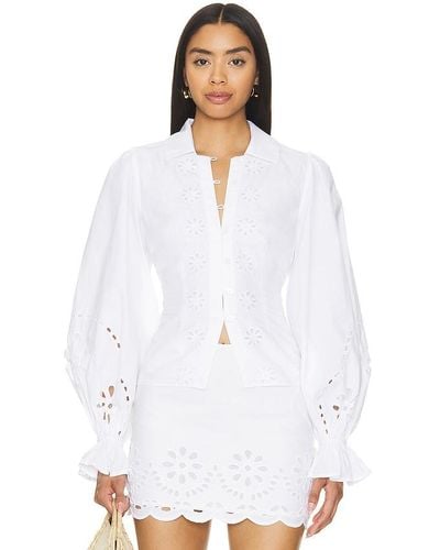 Tularosa Tess Button Up Shirt - White