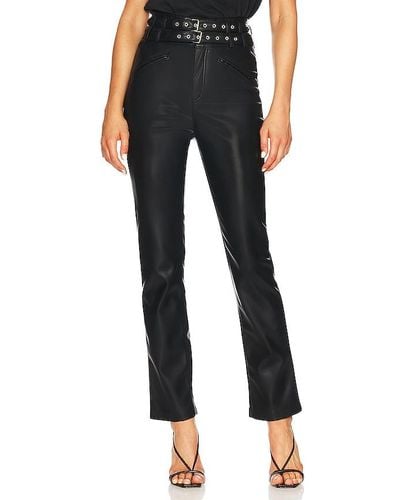Blank NYC Faux Leather Straight Pant - Black
