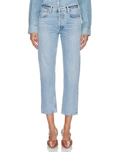 Citizens of Humanity LOW-RISE-JEANS MIT GERADEM BEIN ISLA - Blau