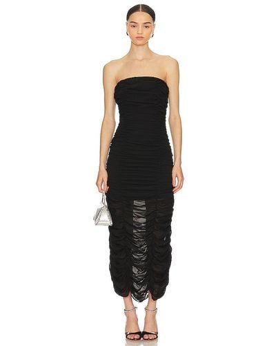 OW Collection Sandy Chiffion Maxi Dress - Black