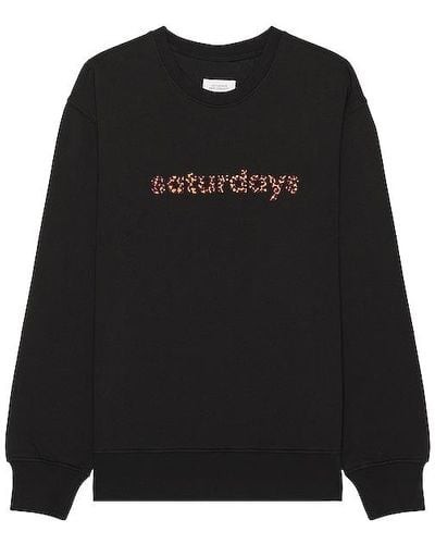 Saturdays NYC Bowery Cheetah Sweater - Black