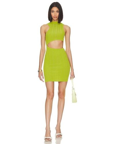 Camila Coelho Rizzel Cutout Mini Dress - Yellow