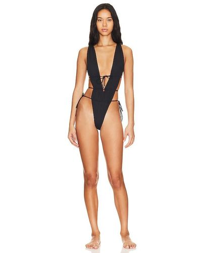 Indah Heart Of Gold One Piece - Black