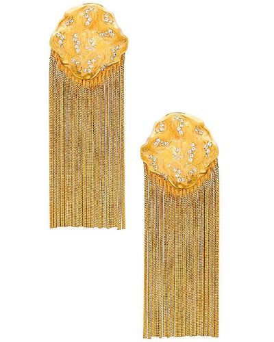 Joanna Laura Constantine Pave Waves Earrings - Yellow