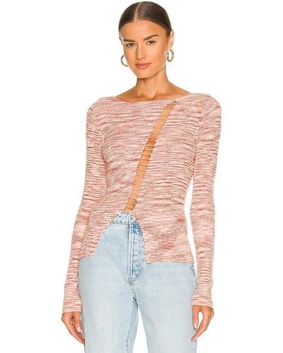 h:ours Poppy Spacedye Jumper - Pink
