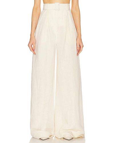Matthew Bruch Pleated Pant - Natural
