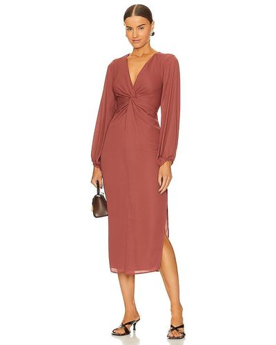 Krisa Twist Front Maxi - Red