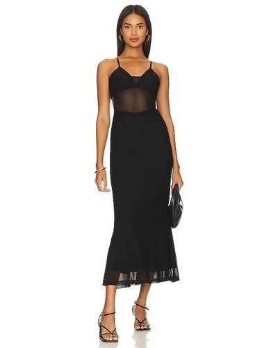 Bardot Harlequin Midi Dress - Black