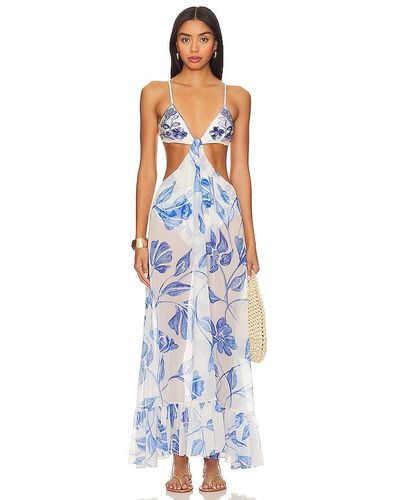 PATBO Nightflower Beach Dress - Blue