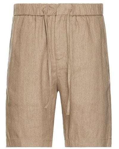 Frescobol Carioca Felipe Linen Shorts - Natural