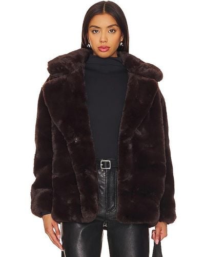 Blank NYC Faux Fur Coat - Black