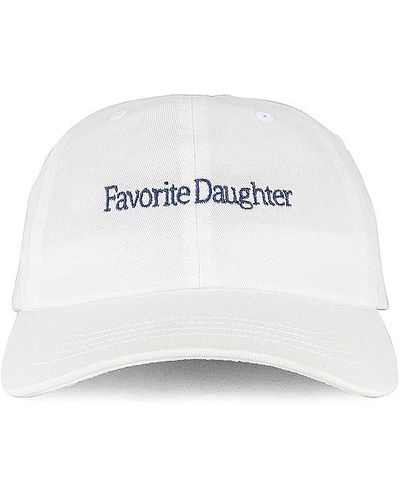 FAVORITE DAUGHTER Logo Baseball Hat - White