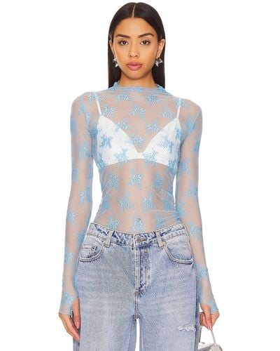 Free People Lady Lux レイヤードトップ - ブルー