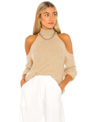MAJORELLE Estrid Cold Shoulder Sweater - ナチュラル