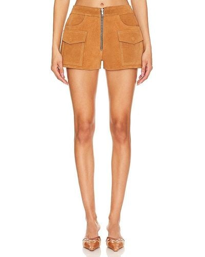 Urban Outfitters Sugar Suede Shorts - Orange