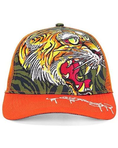 Ed Hardy Screaming Tiger Hat - Red