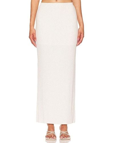 LNA Steph Rib Skirt - White