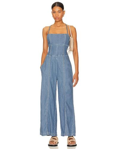 Free People X Revolve Set The Mood One Piece - Blue