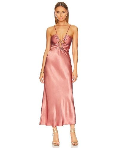 Shona Joy Angelica Midi Dress - Pink