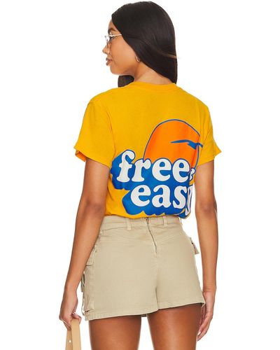 Free & Easy Baja Sun Short Sleeve Tee - オレンジ